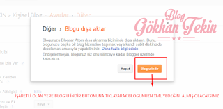 Blogger Yedek Alma İşlemi Blogger Yedek Alma İşlemi